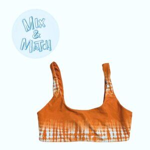 Ombre Reversible Sporty Orange Bikini Top NWT By Defrost
